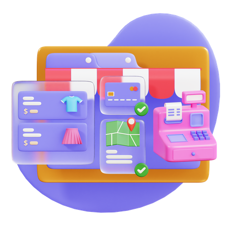 Shopping Payment  3D Illustration