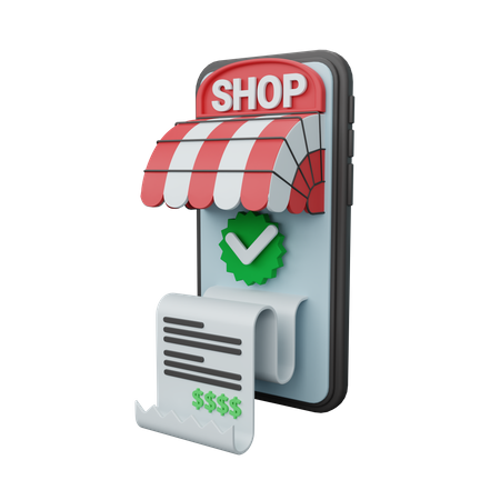 Shopping Payment done  3D Illustration