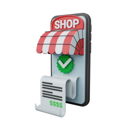 Shopping Payment done  3D Illustration