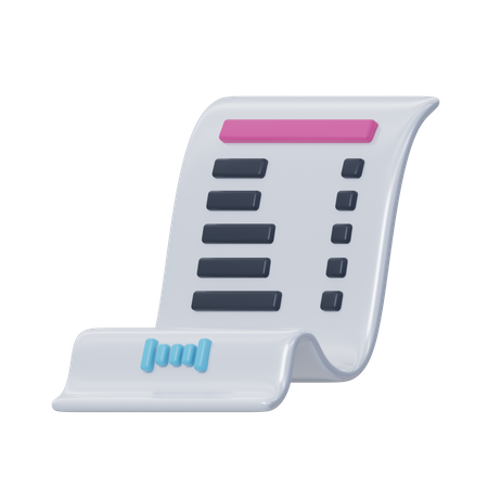 Shopping Payment Invoice  3D Icon