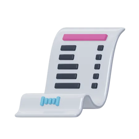Shopping Payment Invoice  3D Icon