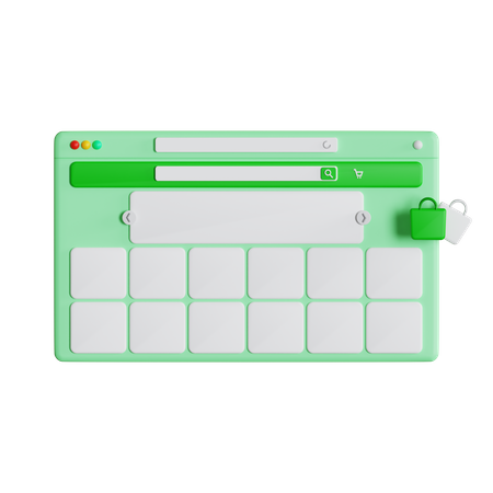 Shopping Platform  3D Icon