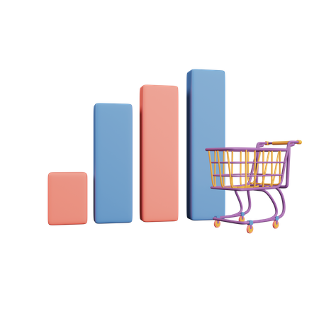 Shopping Profit  3D Illustration