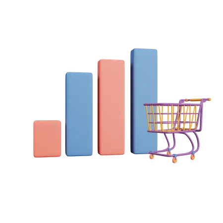 Shopping Profit  3D Illustration