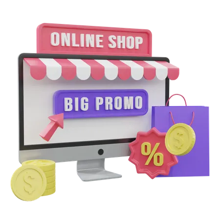 Shopping Promotion  3D Illustration