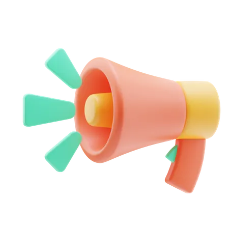 Shopping Promotion With Megaphone 3D Icon