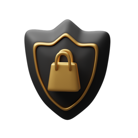 Shopping protection  3D Icon