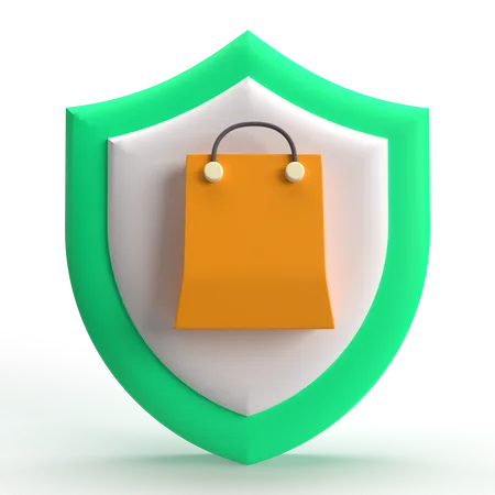 Shopping Protection  3D Icon