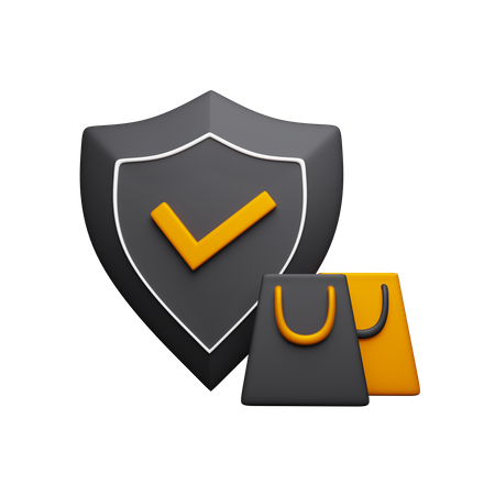 Shopping Protection  3D Icon