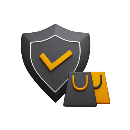 Shopping Protection  3D Icon