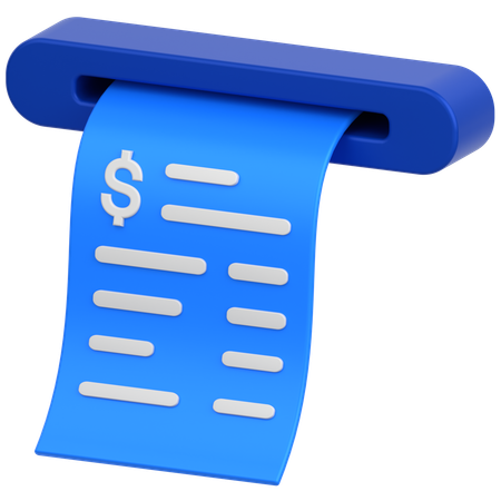 Shopping receipt  3D Icon