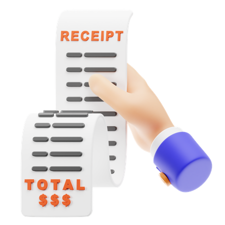 Shopping Receipt  3D Icon