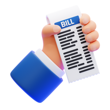 SHOPPING RECEIPT  3D Icon