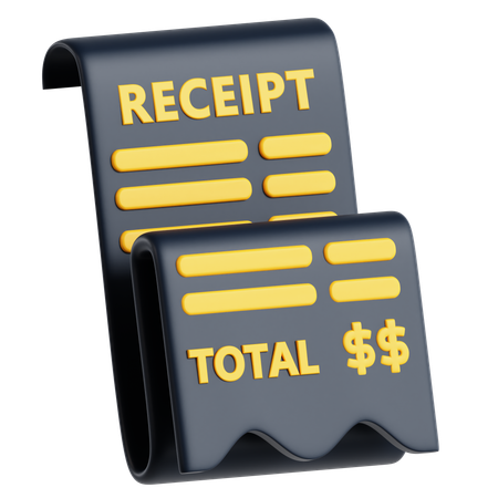 Shopping Receipt  3D Icon