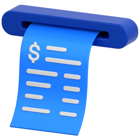 Shopping receipt  3D Icon