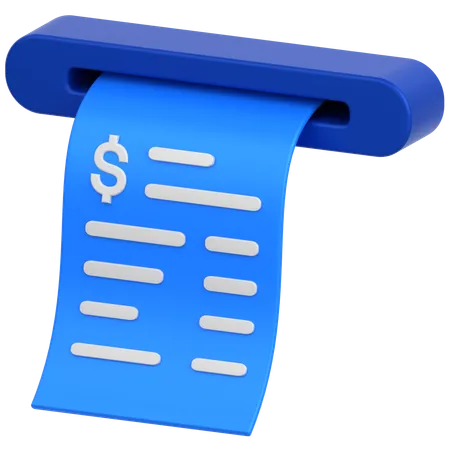 Shopping receipt  3D Icon