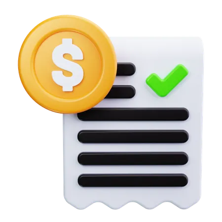 Shopping Receipt  3D Icon