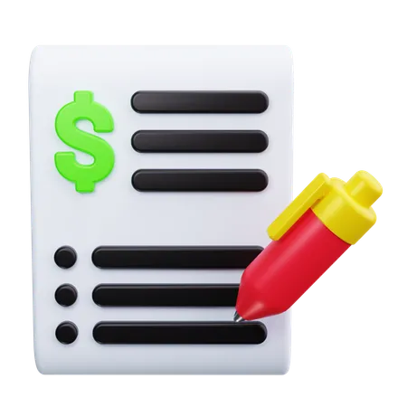 Shopping Receipt  3D Icon