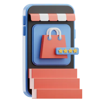 Shopping Review  3D Icon