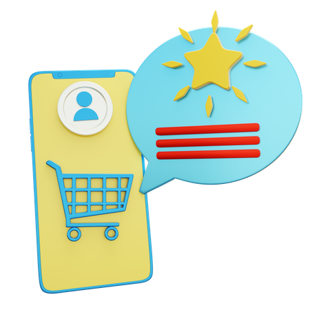 Shopping Review  3D Icon