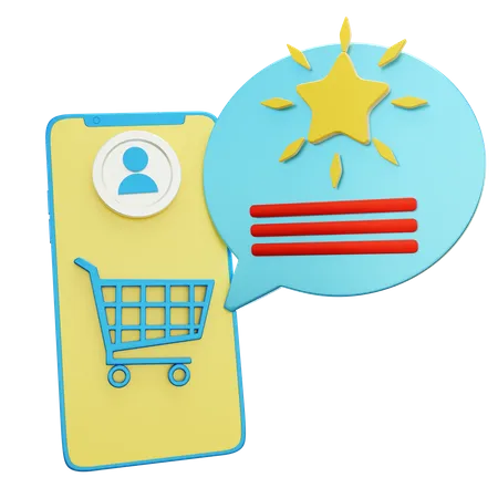 Shopping Review  3D Icon