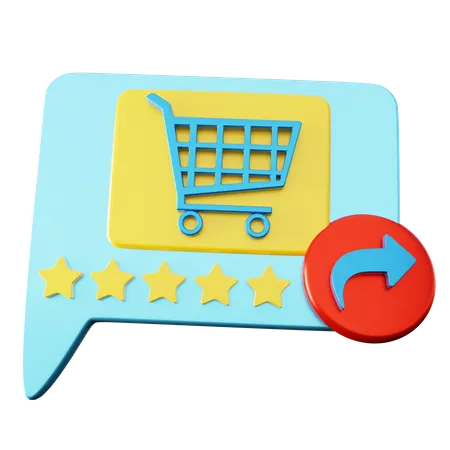 Shopping Review  3D Icon