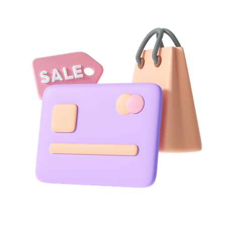 Shopping Sale  3D Illustration