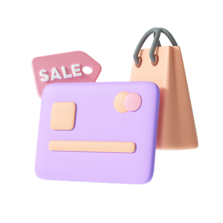 Shopping Sale 3D Illustration