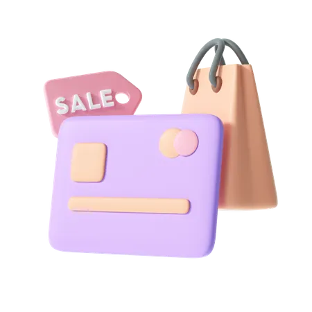 Shopping Sale  3D Illustration