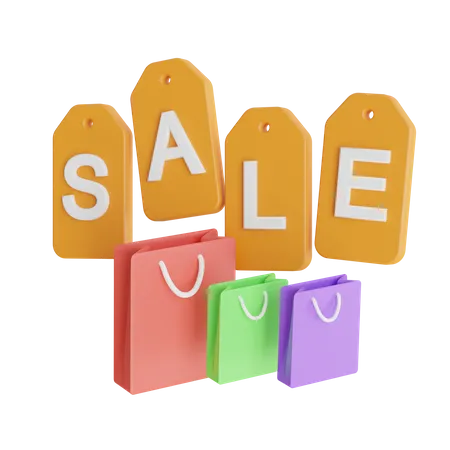 Shopping And Discount 3 D 3D Icon