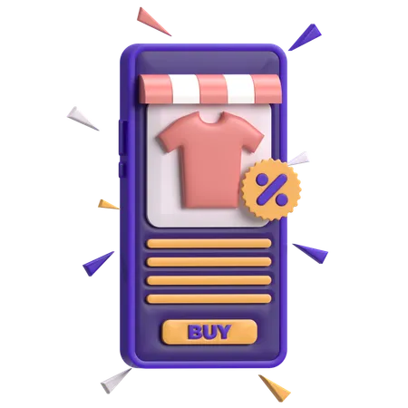 Shopping Screen  3D Icon