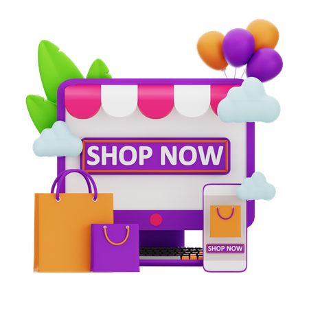 Faire du shopping maintenant  3D Icon