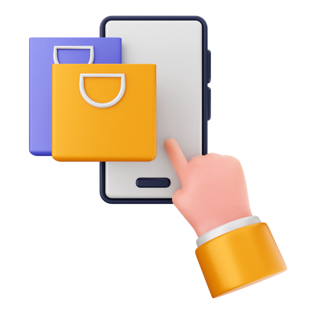 Shopping Smartphone  3D Icon