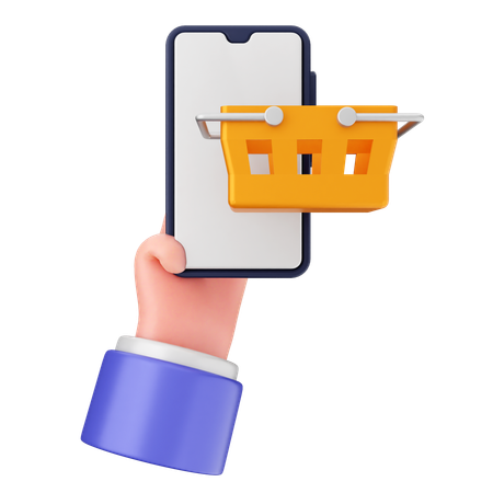 Shopping Smartphone  3D Icon