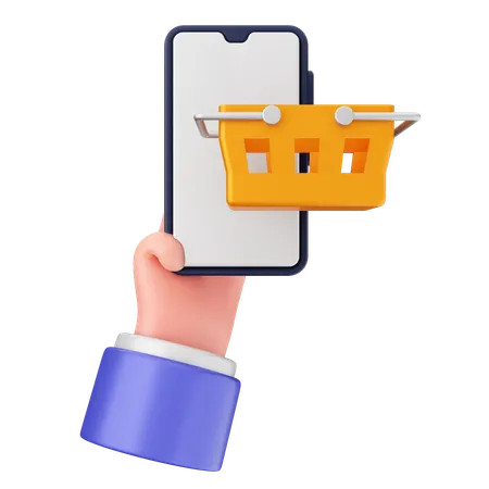 Shopping Smartphone  3D Icon