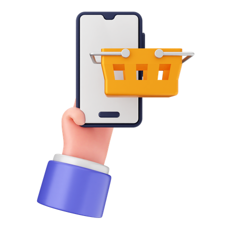 Shopping Smartphone  3D Icon