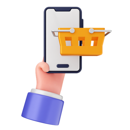 Shopping Smartphone  3D Icon