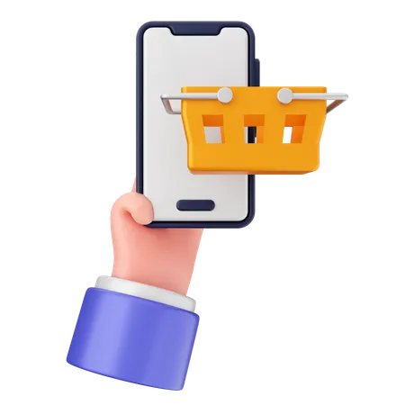 Shopping Smartphone  3D Icon