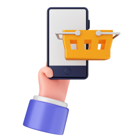 Shopping Smartphone  3D Icon