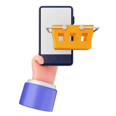 Shopping Smartphone  3D Icon