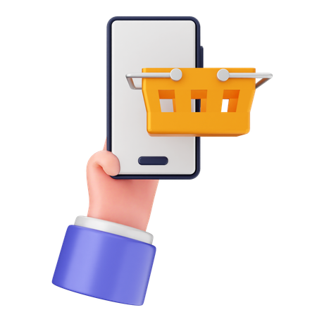 Shopping Smartphone  3D Icon