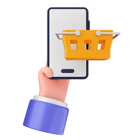 Shopping Smartphone  3D Icon