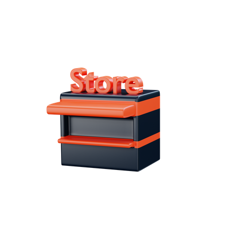 Shopping Store  3D Illustration