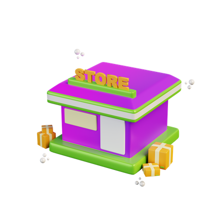 Shopping Store  3D Illustration