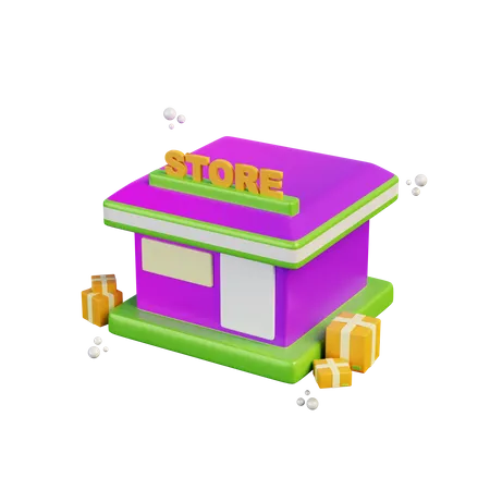 Shopping Store  3D Illustration