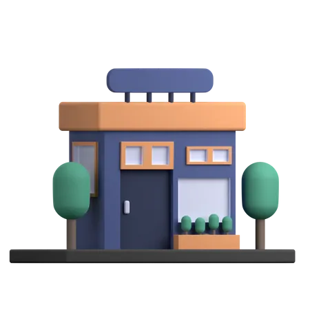 Shopping Store  3D Illustration