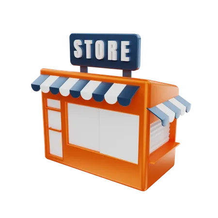 Shopping Store  3D Illustration