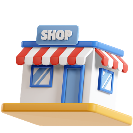 Shopping Store  3D Illustration