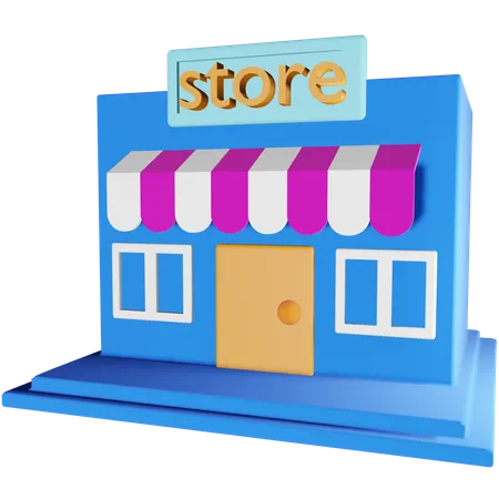 Shopping Store  3D Illustration