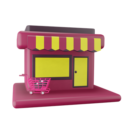 Shopping Store  3D Illustration